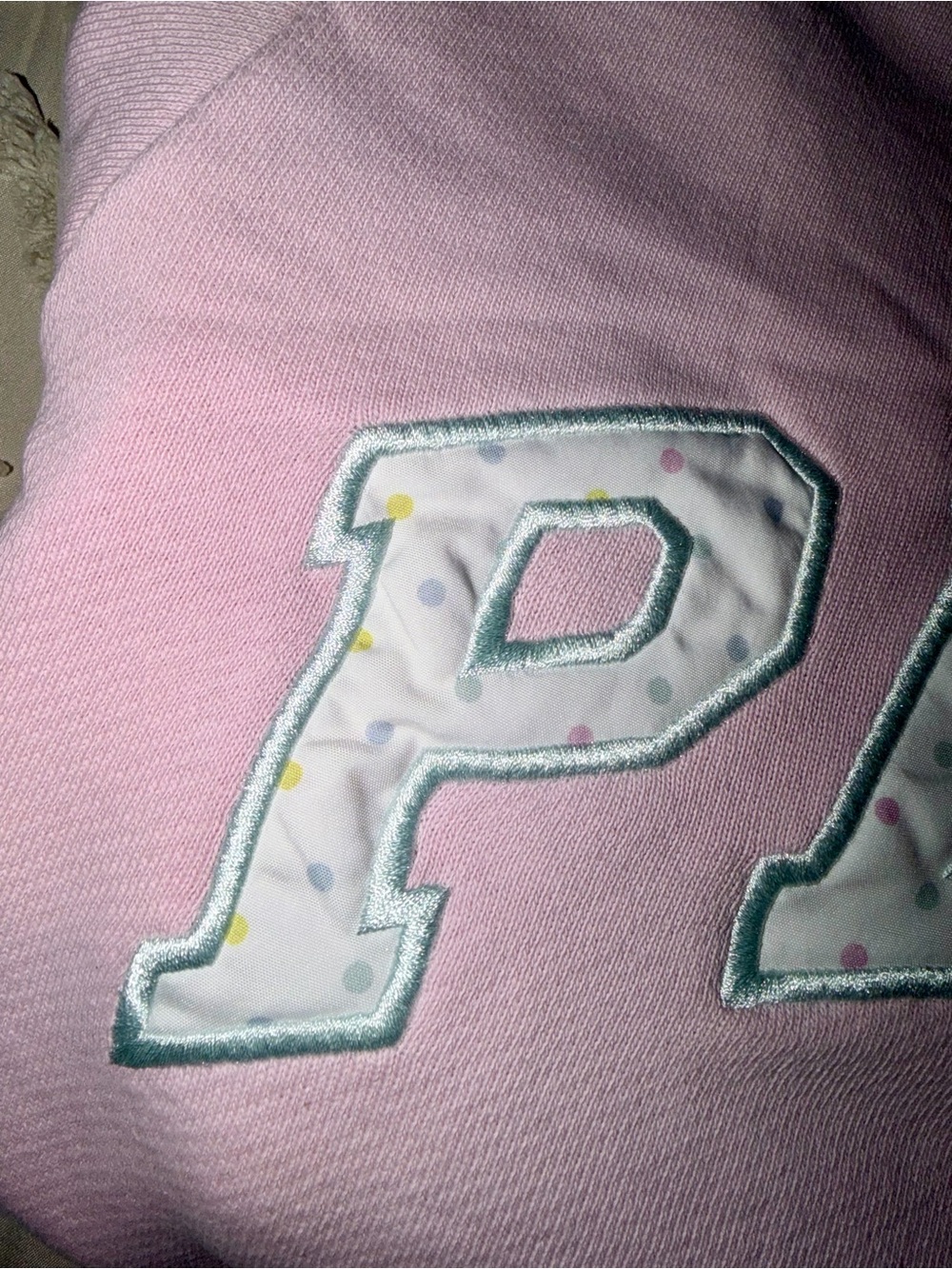 PARKE Birthday Cake Sprinkle Pink Mock Neck Sweatshirt - Picture 2 of 6